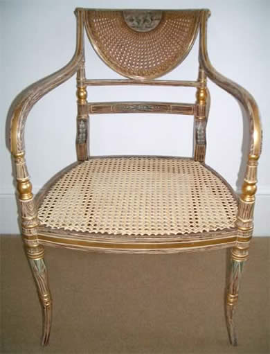 Chair Caner Cane Example Medallion